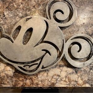 Disney Metal Mickey Mouse trivet in Metallic Gray